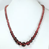 Bohemian Red Garnet Necklace - Bold Statement for Harmony & Protection