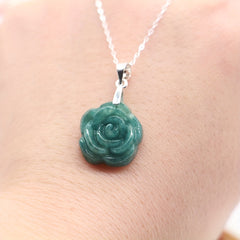 Natural Stone Rose Pendant Necklace – Symbol of Love & Natural Harmony