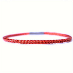 3mm Braided Stainless Steel Cable Bracelet - Minimalist Waterproof Design for Daily Protection & Energy Balance