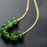 Gift Box Must-Have Natural Stone Necklace - S925 Silver Green Stone Pendant for Harmony & Protection