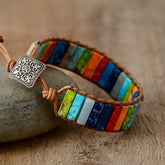 Bohemian Chakra Stone Bracelet — Colorful Energy Balance & Harmony Wristwear