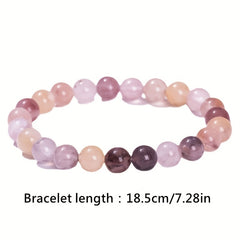 Handmade Natural Stone Beaded Bracelet - Elegant Sporty Jewelry for All Seasons