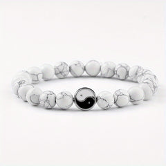 Ethnic-Inspired Black & White Beaded Bracelet - Artisanal Energy Bracelet for Daily Wear and Spiritual Connection