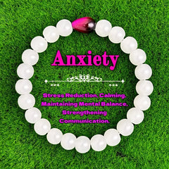 1pc Bohemian Elastic Bracelet - Gradient Stone White Stone for Calming Communication