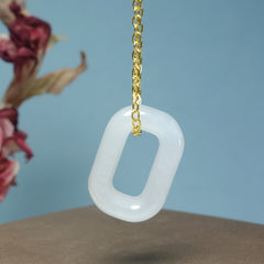 Heart & Flower Geometric Stone Necklace: Natural Energy Protection for Men