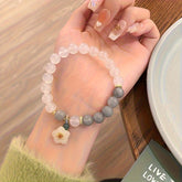 Elegant Multicolor Agate Lotus Charm Bracelet – Fashionable & High-End Stone Beads for Energy & Style Natural Agate Bracelet High-End and Fashionable Elegant Special-Interest