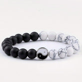 Ethnic-Inspired Black & White Beaded Bracelet - Artisanal Energy Bracelet for Daily Wear and Spiritual Connection