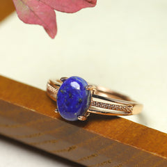 Boho Lapis Lazuli Ring - Spiritual Energy for Couples & Valentine's Day Gift