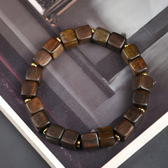 Unisex Vietnamese Agarwood Beaded Bracelet - Natural Energy & Bohemian Sophistication