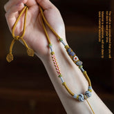 Vibrant Bohemian Hand-Woven Adjustable Necklace — Spiritual Harmony & Energy Balance Amulet