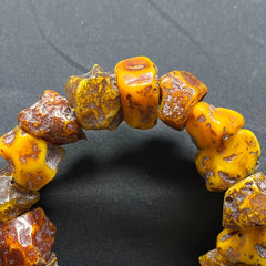 Natural Amber Bracelet - Harmony & Spiritual Protection | Unisex Couple's Gift