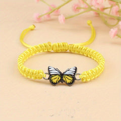 Butterfly Bracelet For Couples - Trendy Red Rope Adjustable Couple Bracelet for Love & Connection