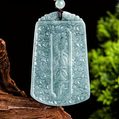 Majestic Dragon Pendant - Light Green Natural Stone Necklace for Prosperity & Harmony