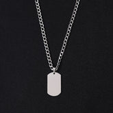Men's Stainless Steel Military Necklace - Heavy-Duty Chain & Minimalist Pendant for Protection & Strength - Durable Everyday Jewelry for Dad, Husband, Boyfriend
