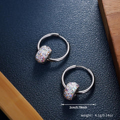 Shiny Rhinestone Round Ball Earrings for Daily Wear - Minimalist Design with Positive Energy