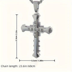 Stainless Steel Cross Pendant – Modern Energy for Daily Wear