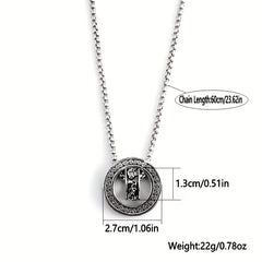 Pixiu Fortune Beads Necklace with Double Rings — Wealth Attraction, Protection & Energy Harmony Amulet