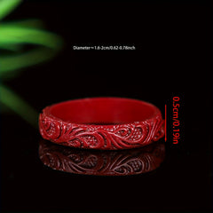 Natural Jute Engraved Ring - Unisex Energy Talisman for Harmony & Protection