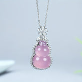 Elegant Purple Gourd Pendant for Luck & Spiritual Wisdom