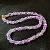 Elegant Purple Jade Beaded Necklace for Spiritual Clarity, Calm Energy & Timeless Style
