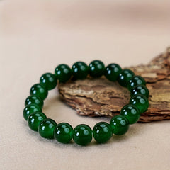 Elegant Green Beaded Bracelet - Natural Stone Energy for Harmony & Protection