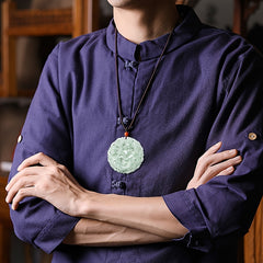 Natural Stone Dragon Pendant Necklace — Energetic Protection & Spiritual Harmony Unisex Accessory