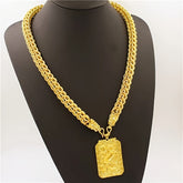 Men's Golden Dragon Pendant Necklace - Protection & Prosperity Energy