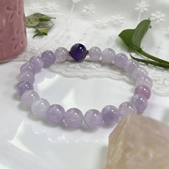Natural Amethyst & Jasper Beaded Bracelet: Bohemian Elegance for Balance & Spiritual Energy