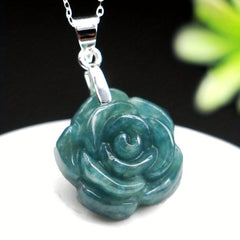 Natural Stone Rose Pendant Necklace – Symbol of Love & Natural Harmony