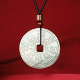 Flower Mountain Money Jade Pendant for Wealth, Protection & Spiritual Balance