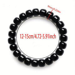 1pc Natural Agarwood Beads Bracelet - Spiritual Energy for Mindfulness & Healing