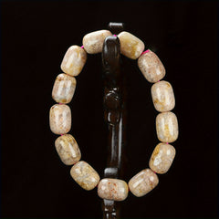 Vintage Natural Agate Beaded Bracelet for Grounding, Stability, and Emotional Balance