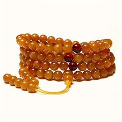 108 Natural Amber Beads Bracelet - Spiritual Healing & Meditation Energy
