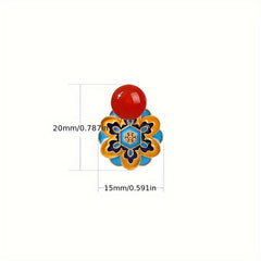 Vintage Islamic Geometric Earrings - Spiritual Energy & Copper Art for Daily Wear