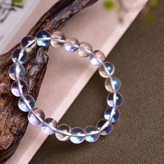 Elegant Moonstone Gradient Bracelet 8mm 12mm Beads Daily Wear Spiritual Energy