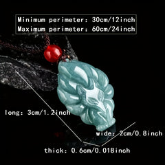 Nine-Tailed Fox Jade Necklace for Spiritual Transformation, Protection & Prosperity
