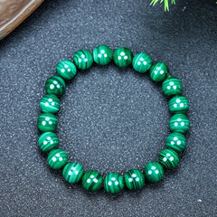 Healing Malachite Bead Bracelet for Heart Chakra, Emotional Balance & Positive Transformation