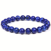 Vintage Elegant Blue Lapis Lazuli Beaded Bracelet - March Birthstone for Daily Wear & Mardi Gras
