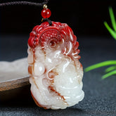 Artificial Dragon Brand Pendant Necklace - Red Energy Talisman for Prosperity & Protection