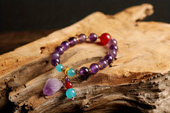 Natural Lavender Amethyst Spiritual Energy Healing Bracelet Natural Lavender Amethyst Irregular Amethyst Bracelet