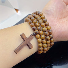 108-Bead Agarwood Prayer Beads Necklace - Spiritual Energy for Meditation & Protection