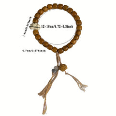 1pc Vintage Bohemian Handmade Braided Bracelet - Ethnic Charm & Spiritual Energy