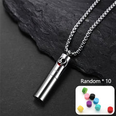 12 Constellation Series Creative Fragrance Necklace - Silver-Tone Perfume Pendant for Emotional Balance & Spiritual Harmony
