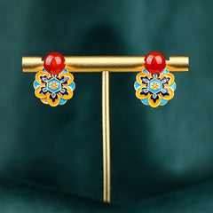 Vintage Islamic Geometric Earrings - Spiritual Energy & Copper Art for Daily Wear