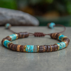 Vintage Imperial Stone Bracelet - Natural Stone Elegance for Daily Wear & Holiday Gifting