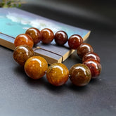 12pcs Dragon's Breath Agate Bracelet - Wealth & Protection Energy for Festivals & Parties