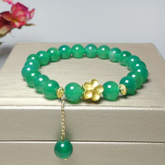 Elegant Natural Stone Agate Pendant Bracelet - Harmony & Grounding Energy