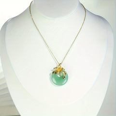 Elegant Vintage Jade Pendant Necklace - Harmony & Prosperity Energy for Daily Wear
