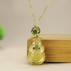 Natural Red Agate Gourd Pendant Necklace for Luck, Protection & Elegance