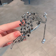 New Fashion Rhinestone Tassel Twist Clip Hairpin - Elegant Bohemian Accessory for Mind-Body-Spirit Balance